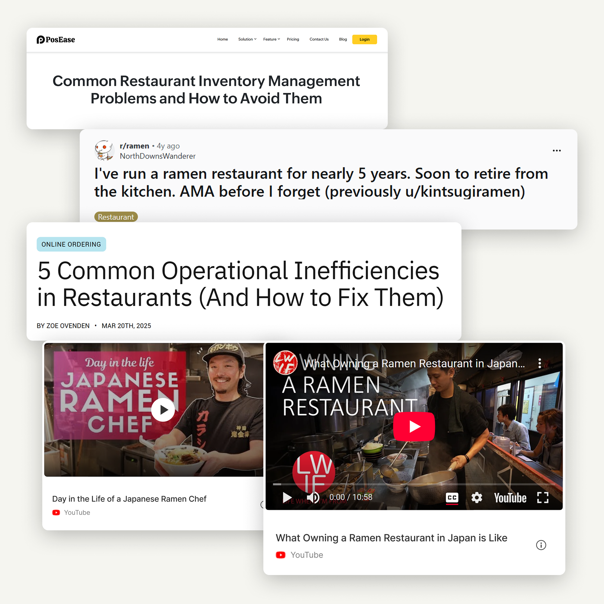 A few of the secondary sources we used for research